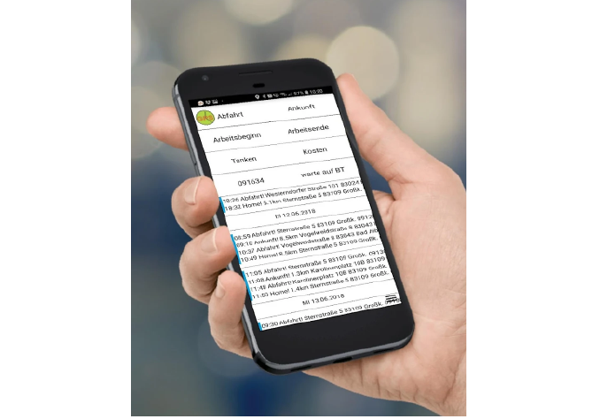 Kostenlose Fahrtenbuch-App von Brunnlechner